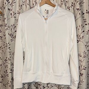 White Full-Zip Women's Adidas Lightweight Jacket